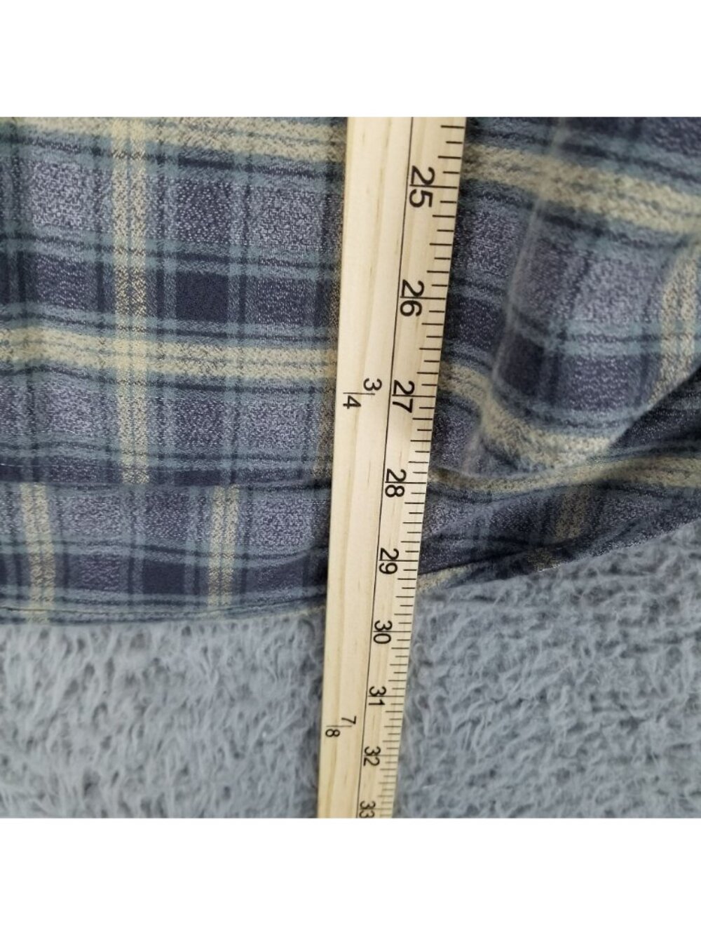 Vince Shirt Mens Large Gray Plaid Lined Flannel Button Up Classic Fit Shacket *R - Picture 6 of 10